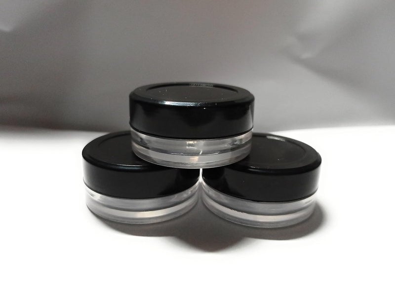 Shree MAHA Empty Acrylic San Jar Transparent Cosmetic Container with Inner lids for Lip Balms Lip Scrubs Body Butters Eyeshadow Makeup DIY Cosmetics Beauty ProductsBlack 8 grm Pack of 12 - Image 5