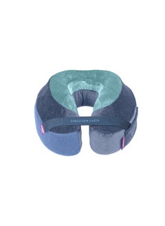 Cabeau Evolution Earth Pillow - Eco-Friendly Memory Foam Neck Pillow with Chin & Neck Support - Water Blue  - Image 2