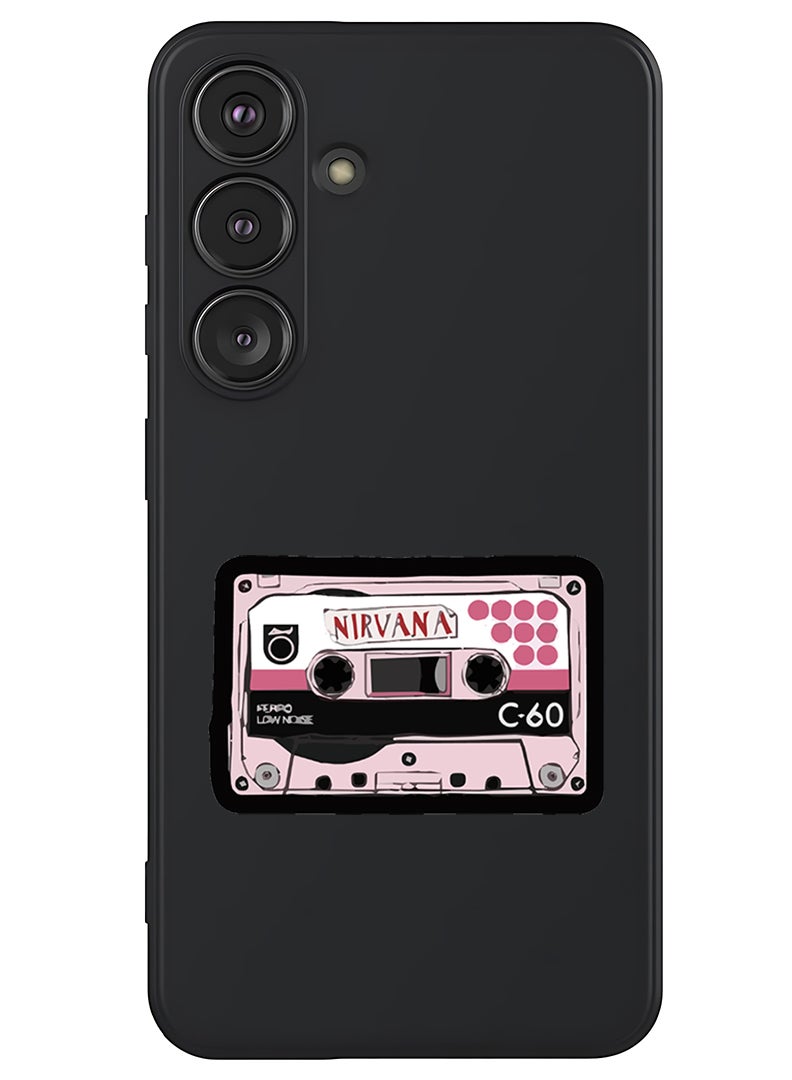 Theodor Protective Slim Fit Case Liquid Silicone Cover with Full Body Protection Anti-Scratch Shockproof Case For Samsung Galaxy S25 Plus (Black) - Nirvana (2) - Image 1