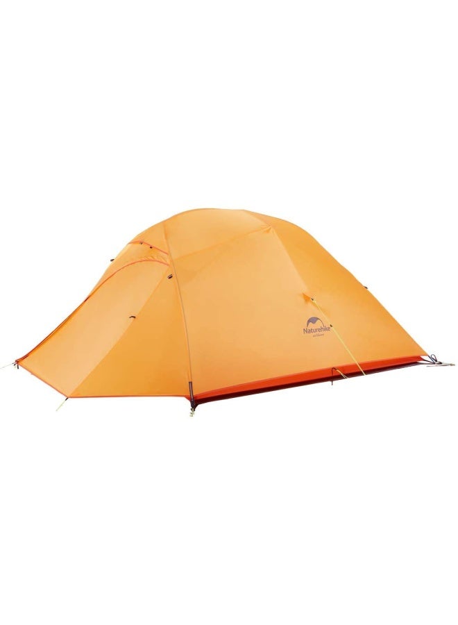 Naturehike Ultralight Cloud Up 3 Tent | Camping Gear | Rectangular Tent | Size: (215+85) X 180 X 110 Cm | Waterproof, Quick Setup, Lightweight | Color - 210T Orange - Image 1