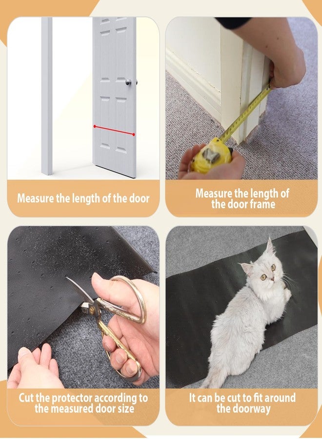 Oroonoko Carpet Protector for Pets Cat Carpet Protector for Doorway, Anti Scratch Under Door Cat Scratch Protector Mat, Easy to Cut Plastic Stopper (Black, 3.6FT-1pack) - Image 4