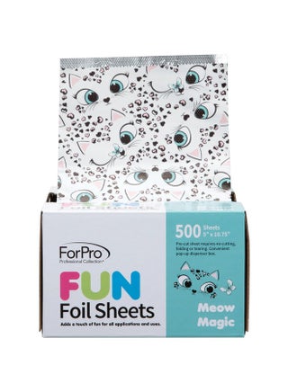 ForPro Professional Collection FUN Meow Magic 5Foil Sheets, Aluminum Foil, Pop-Up Foil Dispenser, Hair Foils for Color Application and Highlighting Services, Food Safe, 5" W x 10.75" L, 500-Count - pzsku/Z66EA2C9454D2ABCB1758Z/45/_/1741329835/2ba6117e-118c-46a0-ad2f-d8c73509fd83