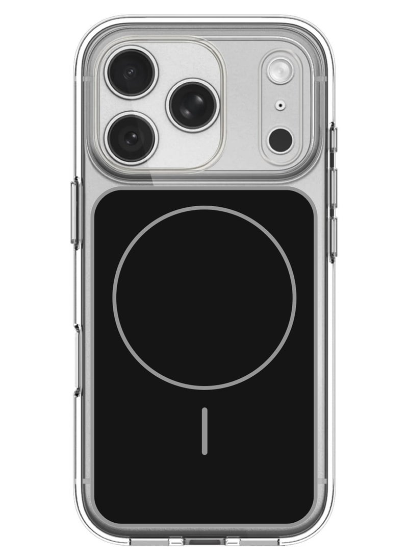 CATANES Magnetic Case Cover for iPhone 17 Pro Max - Clear Shockproof Back Cover - Anti-Yellow Slim Protective Design - Black - Image 3