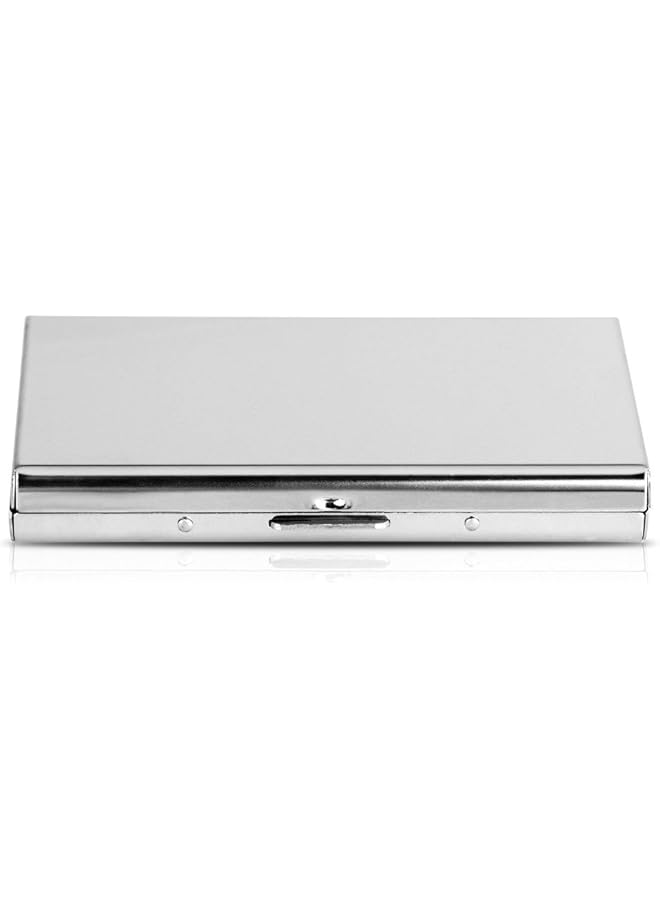 erorex Brushed Aluminum Card Case Credit Card Holder Id Card Wallet Holders Brushed Stainless Steel Rfid Blocking Bank Business Card Holder Case Name Card Box Brushed Business Card Case  - Image 3