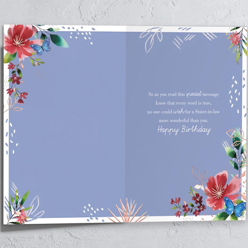 HEJOYN Sister In Law Birthday Card, Happy Birthday Cards Gift for Sister-In-Law - Image 2
