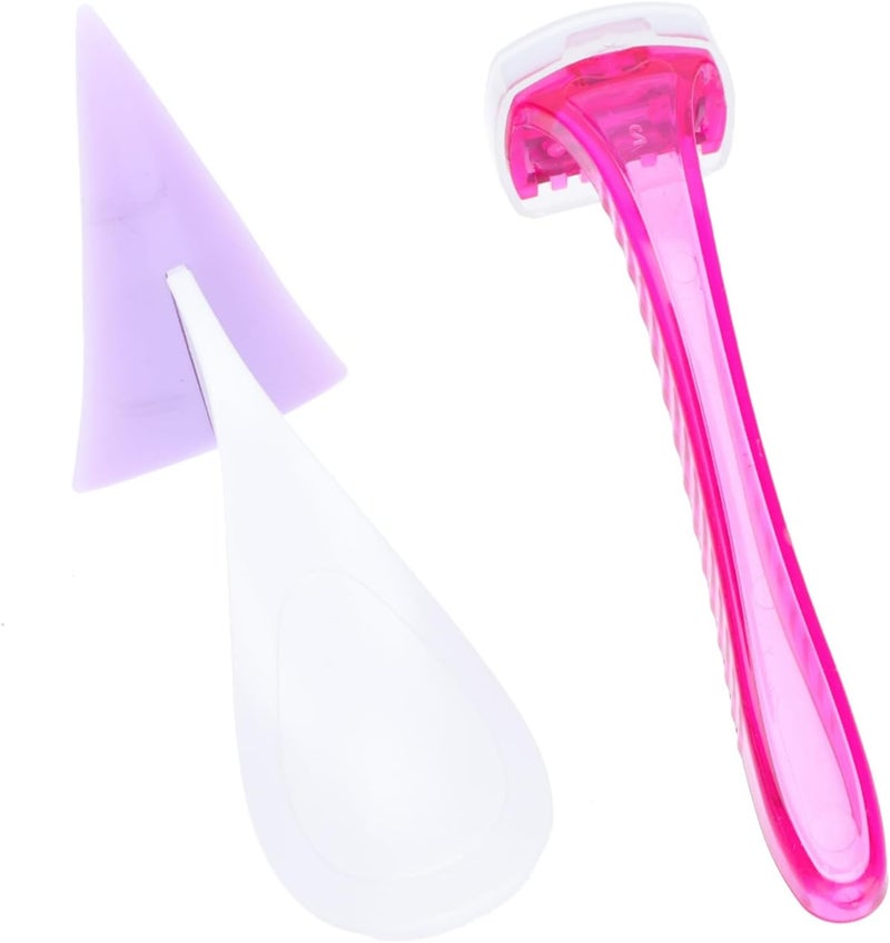 VOSAREA Professional Womens Bikini Hair Razor Set Compact Trimmer for Precise Private Hair Removal Flexible Blade for Smooth Shave Portable and Lightweight Random Color Random Color - Image 1