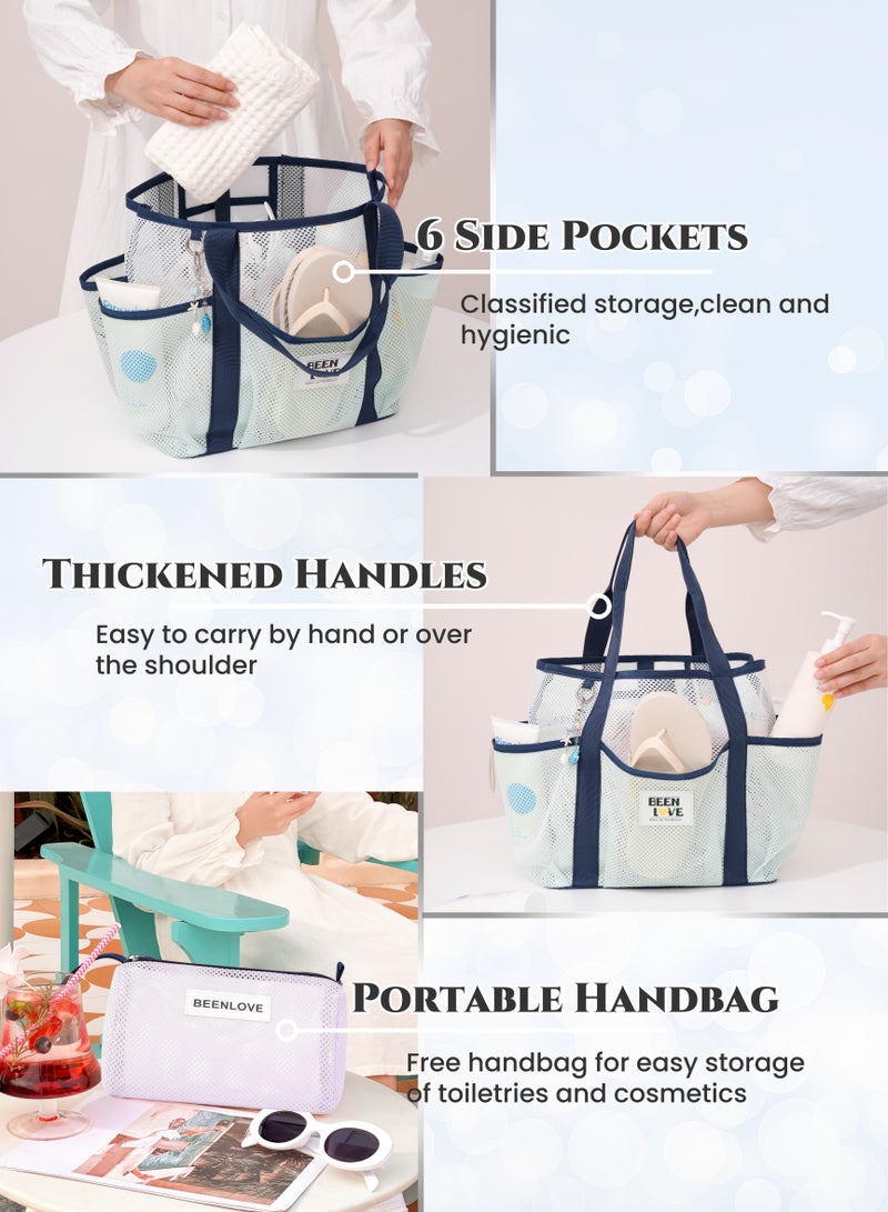 Generic Quick-drying Beach Bag Sport Bag Handbag Set,Gym Bag,Travel Bag, Swimming Bag,Wash or Makeup Handbag, Cool Quick-drying Fabric, Long Handle for Shoulder and Back, Durable, for Swimming, Fitness, Beach Vacation, Picnic, Camping (14.5L+ ,Lavender)  - Image 3