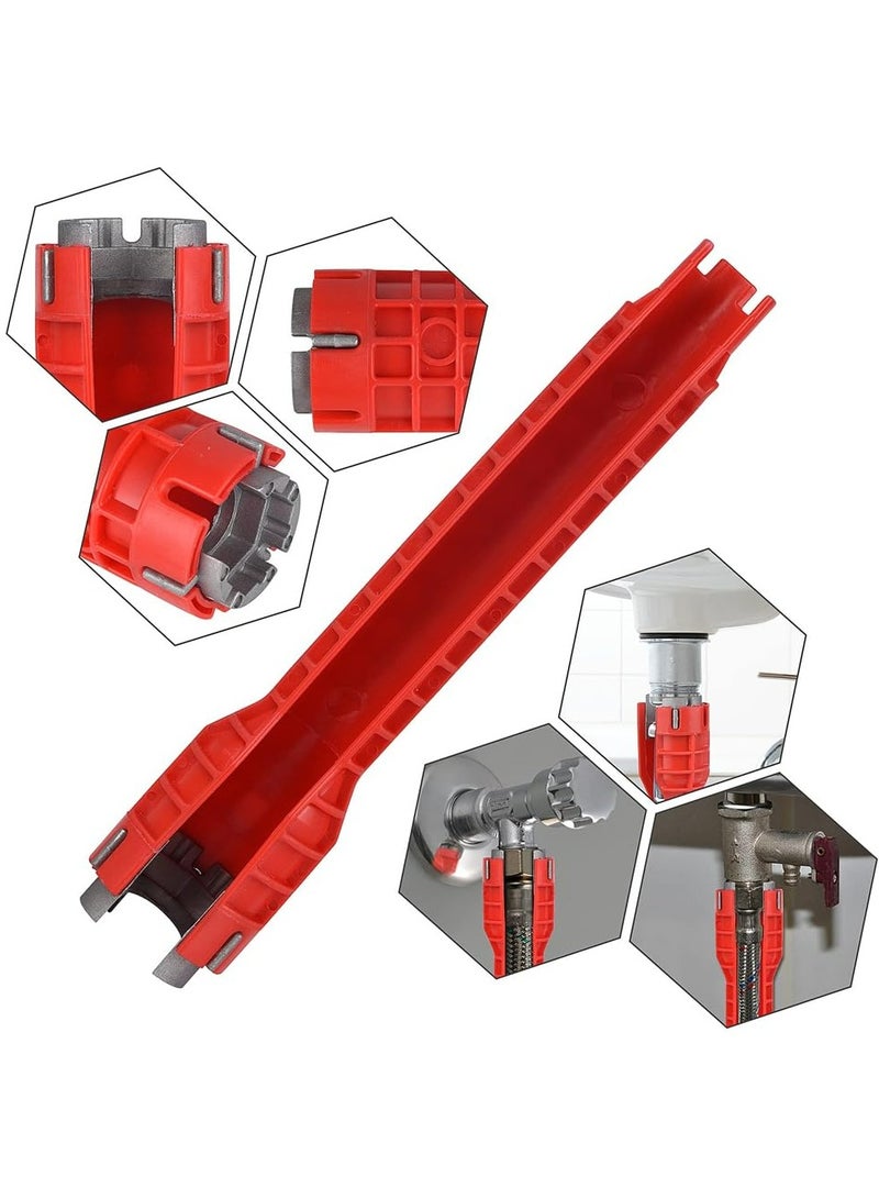 14-in-1 Faucet and Sink Installer, Faucet Tool Sink Wrench, Change Faucet Tool for Kitchen, Multifunctional Plumbing Under Sink Wrench, for Toilet Bowl, Sink, Bathroom, Kitchen Plumbing - Image 2