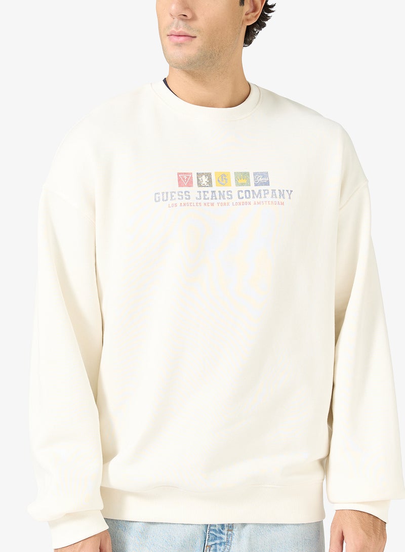 جس بلوزة قطنية كاجوال بياقة دائرية - Image 3