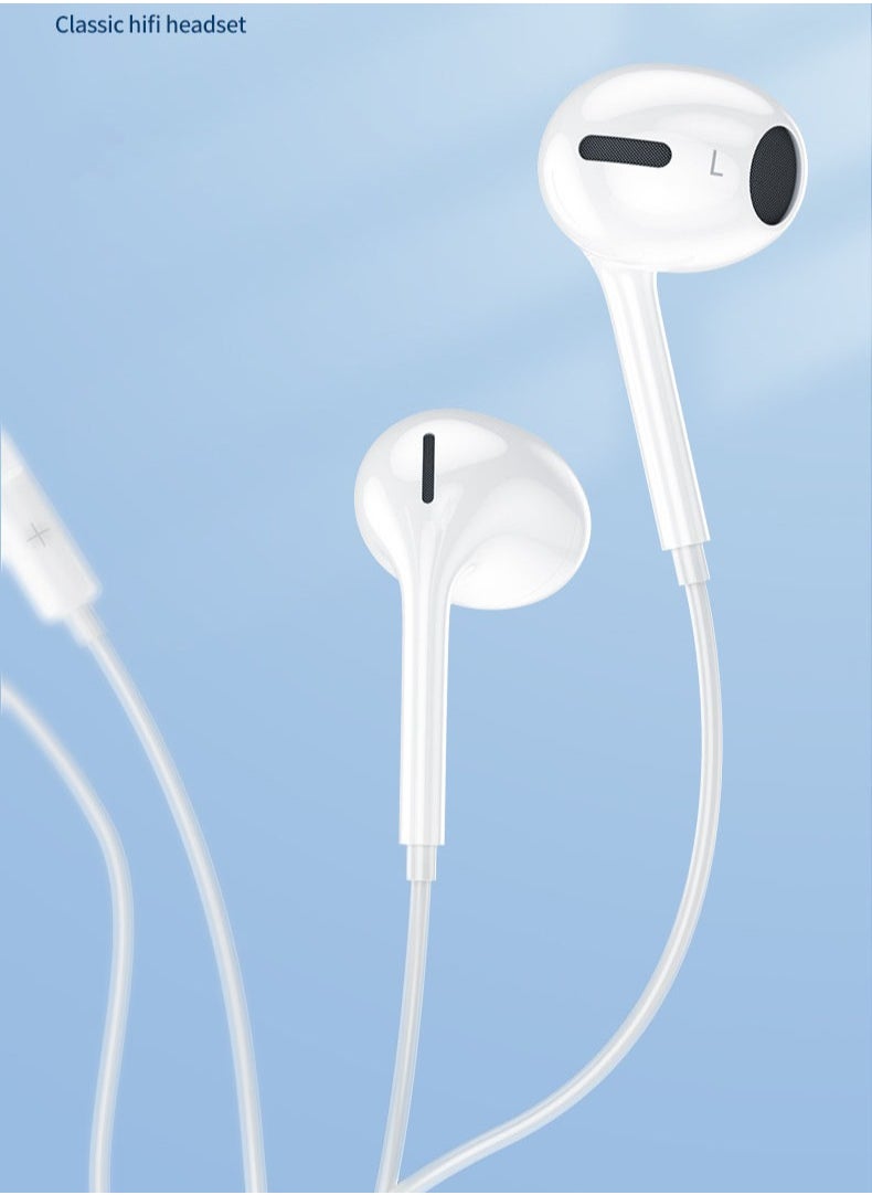 Samu - USB C Headphone, Type-C Earbuds Wired Earphones with Microphone and Volume Control, in-Ear Earbud for iPhone 15 Pro/Max/Plus,Google Pixel,Oneplus,Samsung Galaxy,iPad Pro, and MacBook (White) White - Image 1
