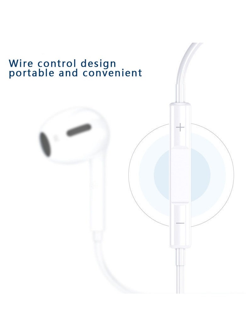 Samu - USB C Headphone, Type-C Earbuds Wired Earphones with Microphone and Volume Control, in-Ear Earbud for iPhone 15 Pro/Max/Plus,Google Pixel,Oneplus,Samsung Galaxy,iPad Pro, and MacBook (White) White - Image 1