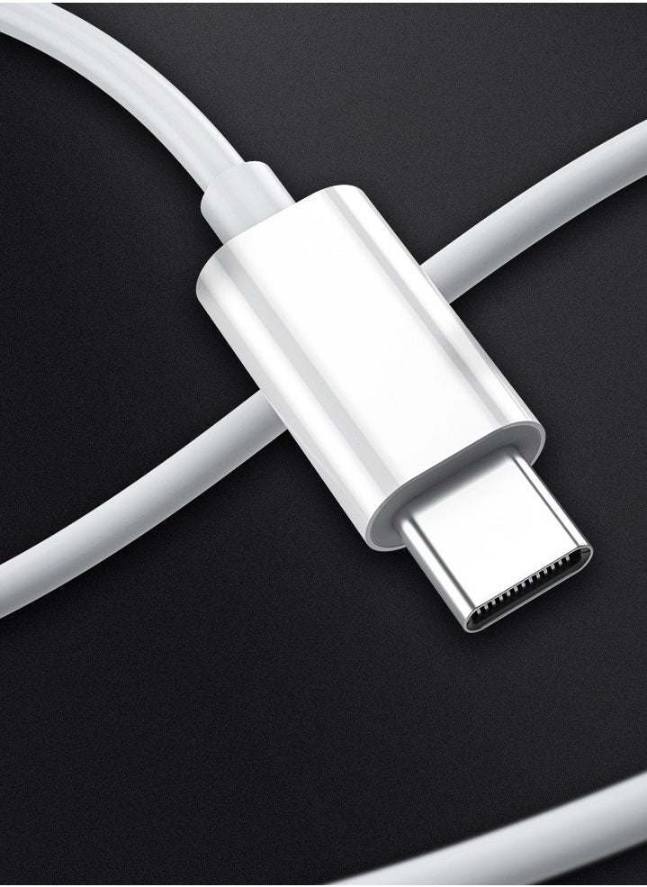 Samu - USB C Headphone, Type-C Earbuds Wired Earphones with Microphone and Volume Control, in-Ear Earbud for iPhone 15 Pro/Max/Plus,Google Pixel,Oneplus,Samsung Galaxy,iPad Pro, and MacBook (White) White - Image 1