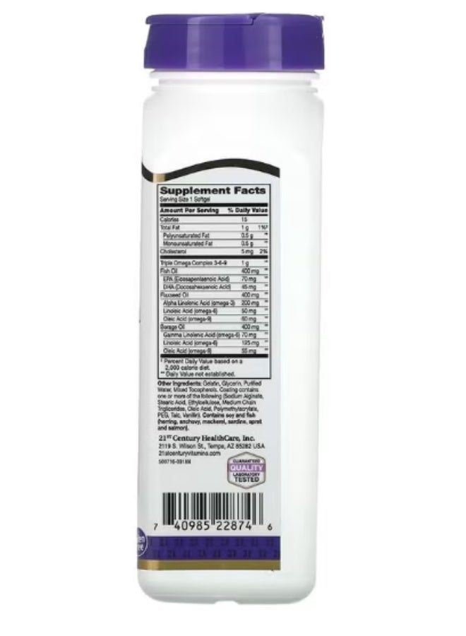 21C Triple Omega Complex 3-6-9 Heart Health 90 Softgel - Image 2
