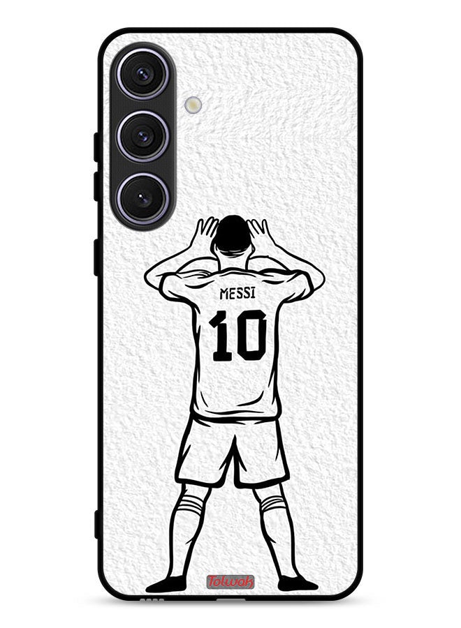 Tolwak Samsung Galaxy S24 5G Protective Case Cover Messi Sketch - Image 1