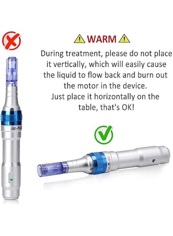 مِبْرَد ديرما بن كهربائي قابل لإعادة الشحن – إبر ميكرونيدل قابلة للتعديل 0.25–2.5 مم + خرطوستان 12‑PIN لعلاج الصلع، الندبات وحب الشباب - Image 3