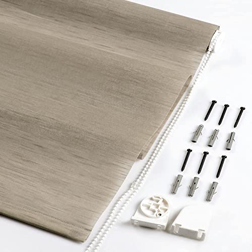 Deco Window Sheer Roller Blinds for Windows (38 Inches W X 84 Inches H, Dark Beige) Roll-Up Shades, Light Filtering, Sun UV Protection Polyester Curtains for Home & Office - Image 5