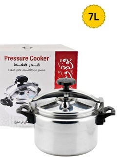 Dac 7 Liter Aluminum Pressure Cooker 24CM Large Capacity Cooking Pot with Secure Locking Lid Pressure Indicator and Heat Resistant Handles Ideal for Family Meals Weekly Meal Prep and Traditional Recipes  - Image 2
