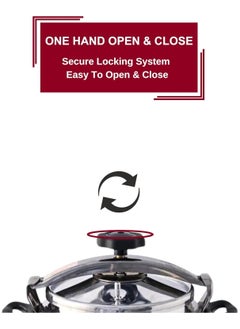 Dac 7 Liter Aluminum Pressure Cooker 24CM Large Capacity Cooking Pot with Secure Locking Lid Pressure Indicator and Heat Resistant Handles Ideal for Family Meals Weekly Meal Prep and Traditional Recipes  - Image 4