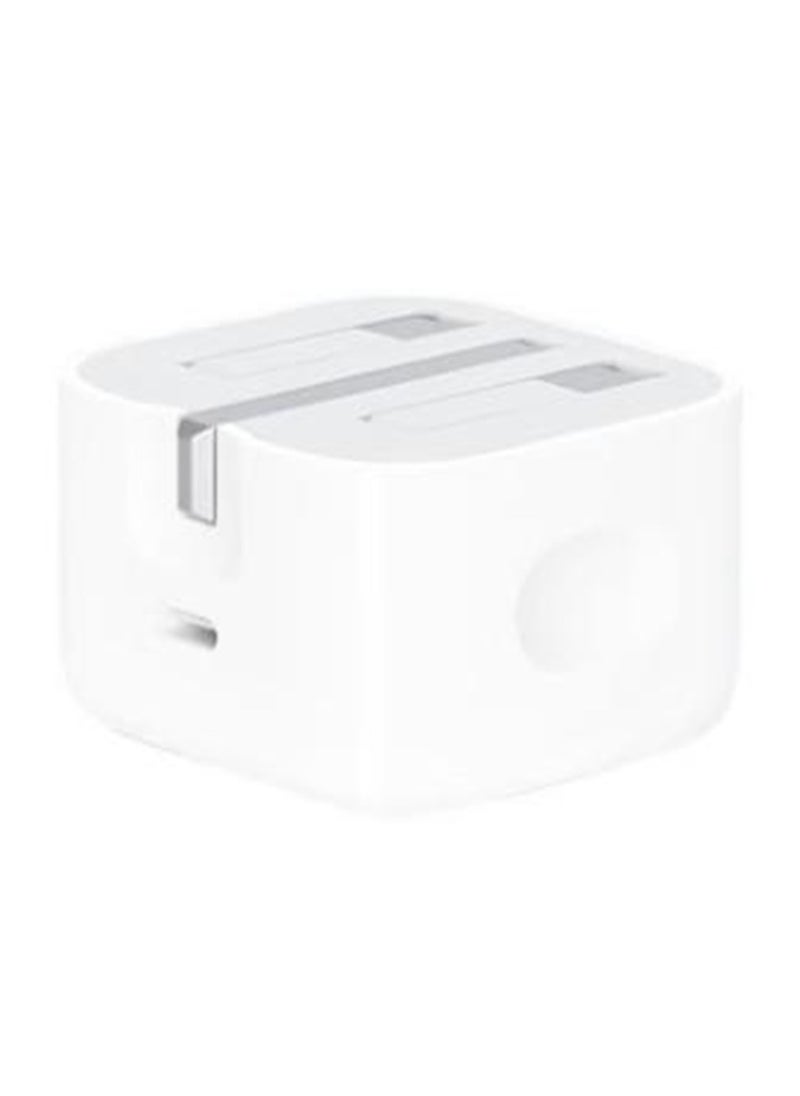 كومبي محول طاقة USB-C ثلاثي الدبابيس بقوة 35 وات، أبيض، متوافق مع iPhone 15/15 Plus/15 Pro/15 Pro Max/16/16 Plus/16 Pro/16 Pro Max/14/13/12/11 Series/SE/XS/XS Max/iPad Pro/iPad Air  - Image 2