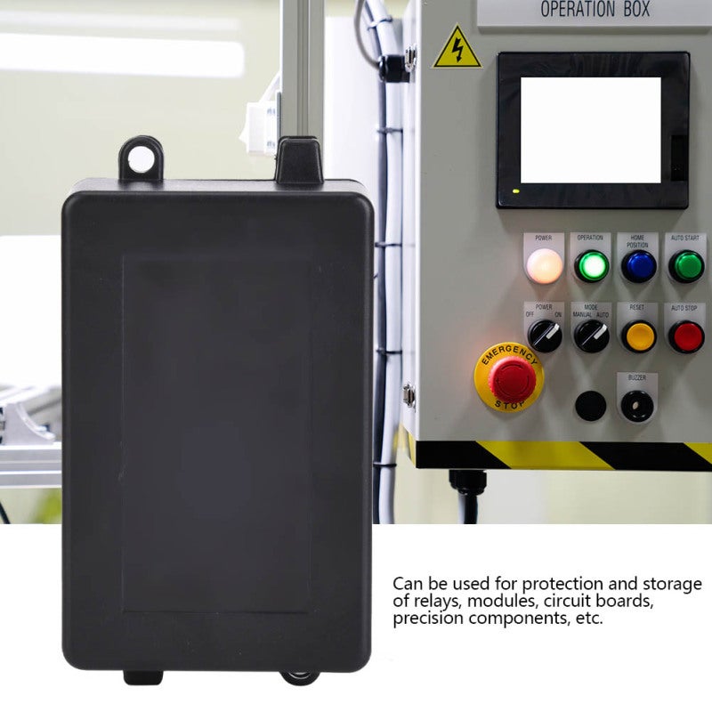 ABS Electrical Enclosure: Black Recycled ABS Material - Seamless Die-Cast Shell High Dimensional Accuracy for Organizing Relays Modules Precision Electronic Components - Image 4