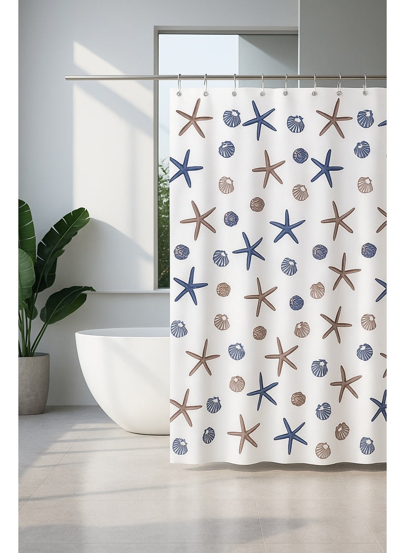 دا ارتفول بليند ستارة دش PEVA مقاومة للماء - قابلة للغسل ومتينة، 180 × 180 سم لتغطية كاملة