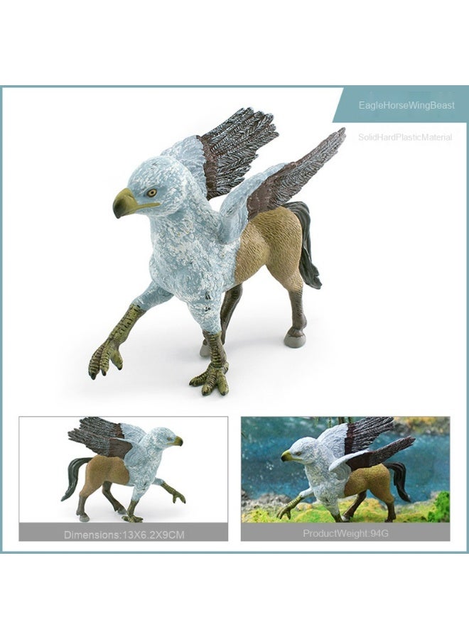 NIBEMINENT Amazon Simulation Western Mythology Monster Lava Puppet Shadow Wolf Eagle Horse Winged Beast Seahorse Elf Static Model