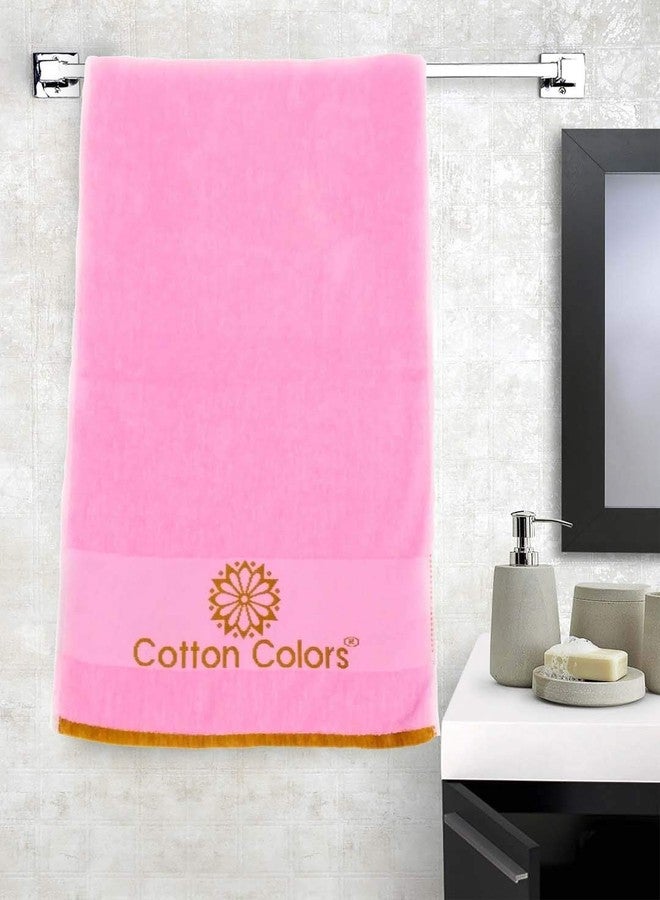 Cotton Colors Baby Bath Towel (Pink, Pack of 1) - Image 2