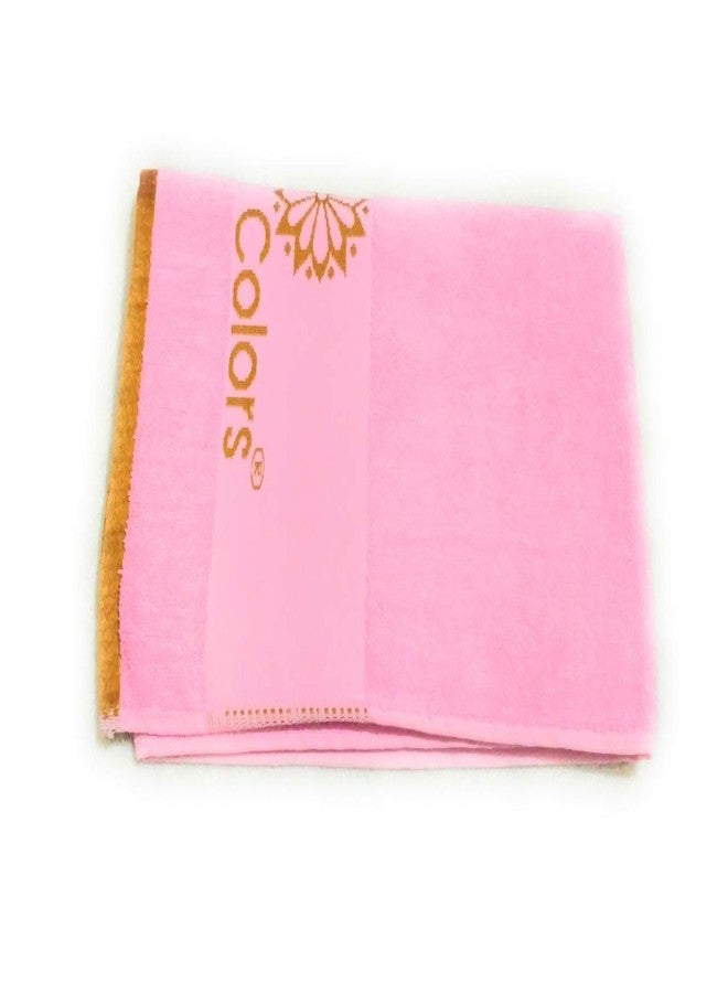Cotton Colors Baby Bath Towel (Pink, Pack of 1) - Image 1