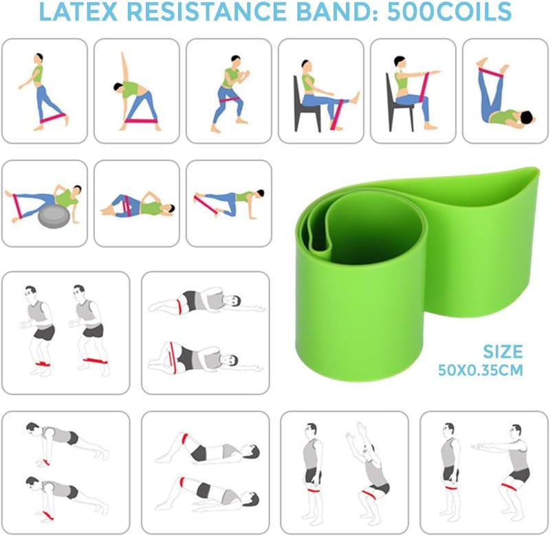 Eacam Pilates Ring Circle Set - Home Workout Equipment with Booty Bands and Mini Exercise Ball - Image 4