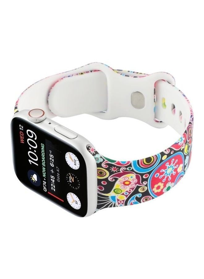 NIBEMINENT 8 Buckle Printed Replacement Strap Watchband for Apple Watch Series 7/6/SE/5/4/3/2/1 42/44/45mm Folk-Custom - Image 2
