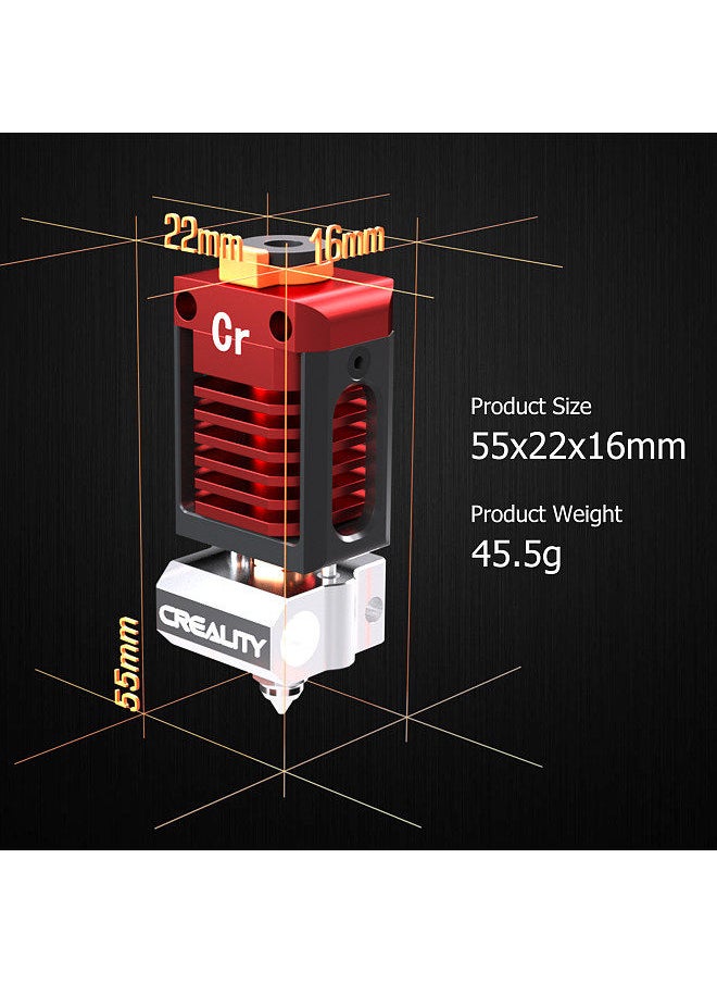 Creality 3D - CREALITY Spider High-temperature Hotend Fast Heating Dissipation for 3D Printer Ender-3 Pro/Ender-3/Ender-3 V2/Ender-5/Ender-2/CR-10 S5/CR-10/CR-20 Pro Support PLA ABS PETG TPU Nylon Filament - Image 1