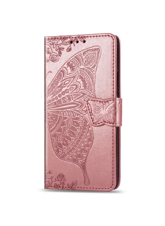Zaboon Case For Galaxy S20 FE / S20 Lite Butterfly Love Flower Embossed Horizontal Flip Leather Case with Bracket / Card Slot / Wallet / Lanyard - Image 2