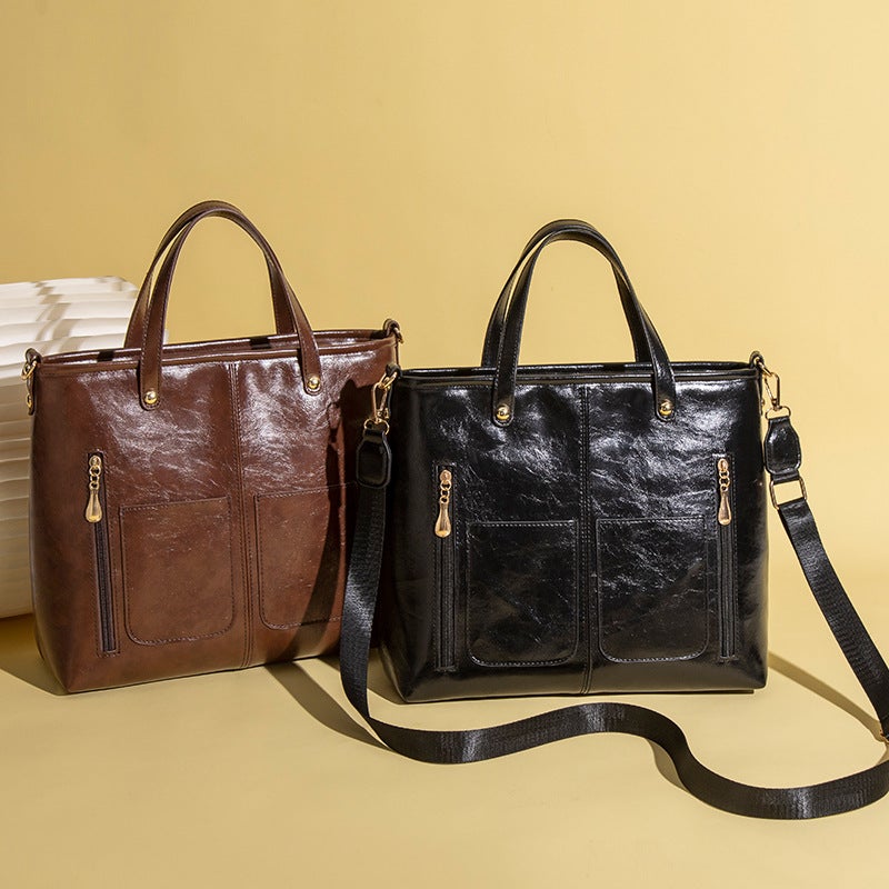 Women's Vintage Large Capacity Tote Bag - Image 1