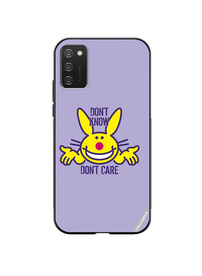 VR CREATIVE Protective Case Cover For Samsung Galaxy A03s Dont Know Dont Care Design Multicolour - Image 1