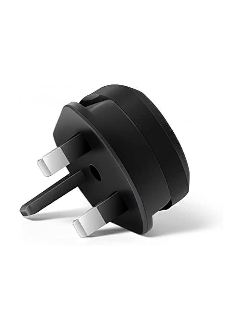 erorex 3-Pin Travel Adapter Plug for Shaver Shaving Toothbrush Bathroom Black  - Image 4
