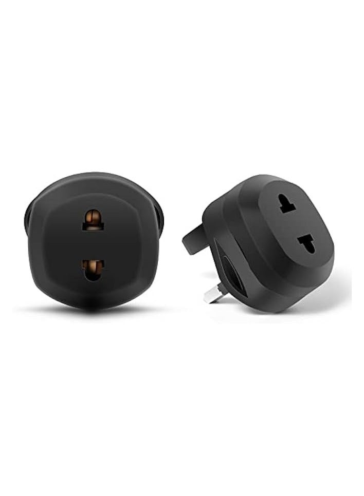 erorex 3-Pin Travel Adapter Plug for Shaver Shaving Toothbrush Bathroom Black  - Image 1