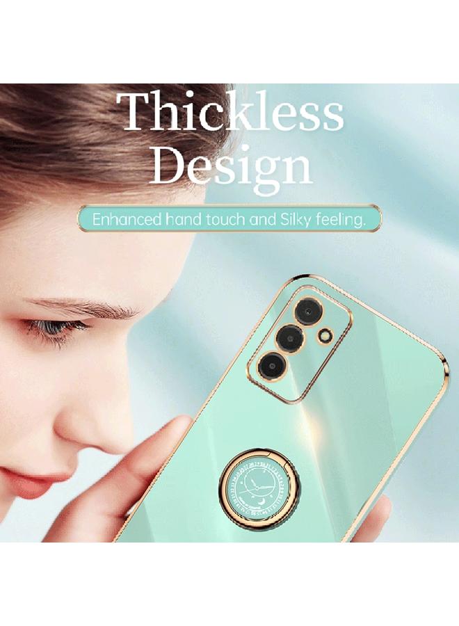 اس-توب جراب لهاتف Samsung Galaxy F13 4G من XINLI بحافة مستقيمة 6D مطلي بالكهرباء من مادة TPU مع حامل حلقي - Image 5