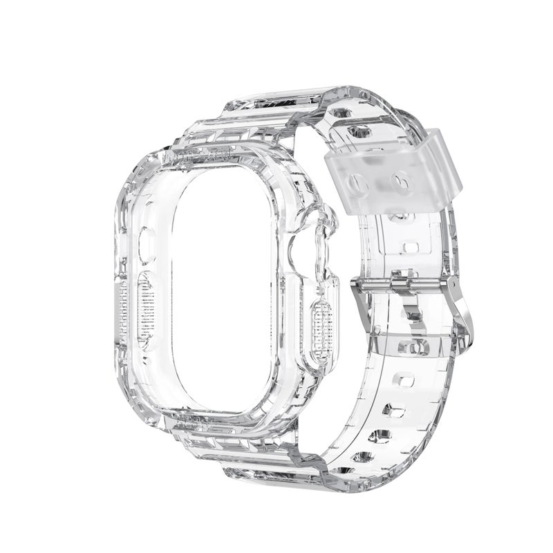 Y&D Replacement Watch Strap Band for Apple Watch Ultra 8 – Transparent TPU 49mm Protective Case with Integrated Bracelet-Style Strap - Image 2