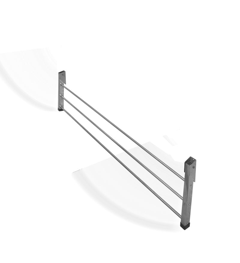 Rainbow Drywell Glider Stainless Steel Heavy Duty, Space Saver (3 Pipes x 2 Feet) Wall Mounted Cloth Drying Stand, Cloth Stand for Drying Clothes Foldable, Clothes Stand for Drying in Balcony|Passage - Image 4