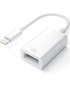 [Apple MFi Certified] Lightning to USB Camera Adapter for iPhone iPad, USB 3.0 OTG Data Sync Cable Adapter Compatible with iPhone 12 11 XS XR X 8 7 iPad to Card Reader Keyboard Mouse USB Flash Drive