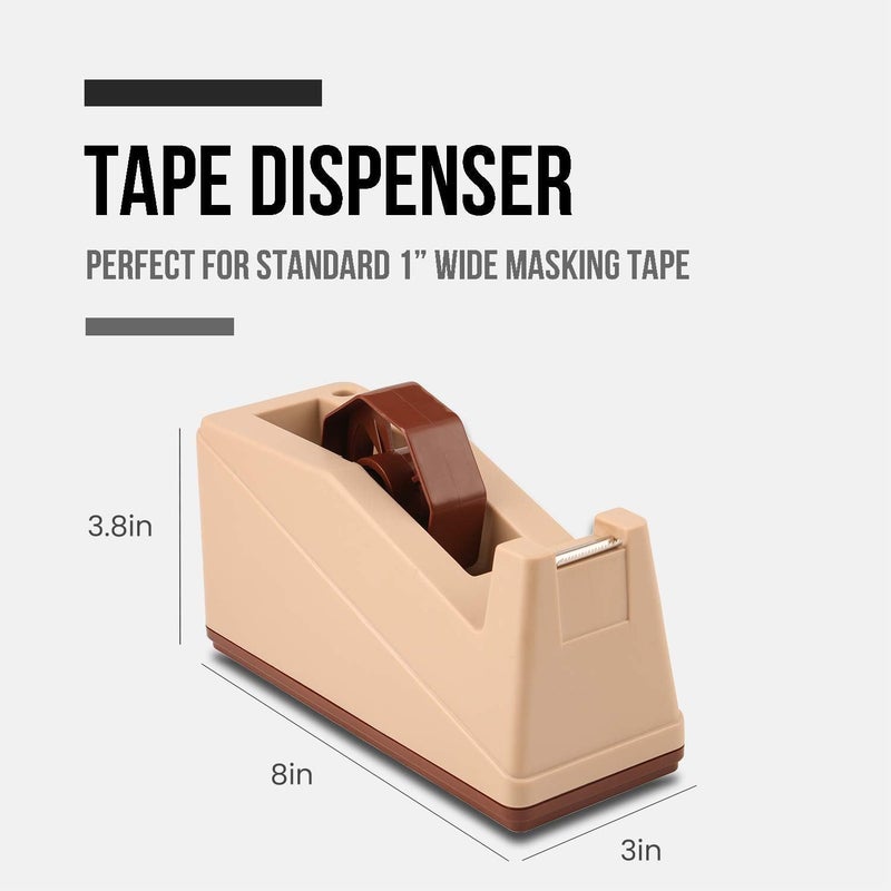 Lichamp Desktop Tape Dispenser Holder with Large 3 inch Core for Masking Tape, Heat Transfer Tape Sublimation, Painters Tape, Freezer Tape and Kitchen Tape - Image 2