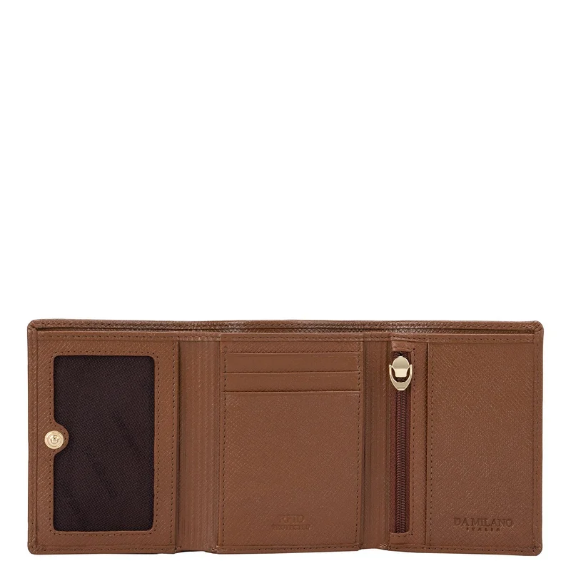 دا ميلانو Franzy Leather Mens Wallet - Cognac