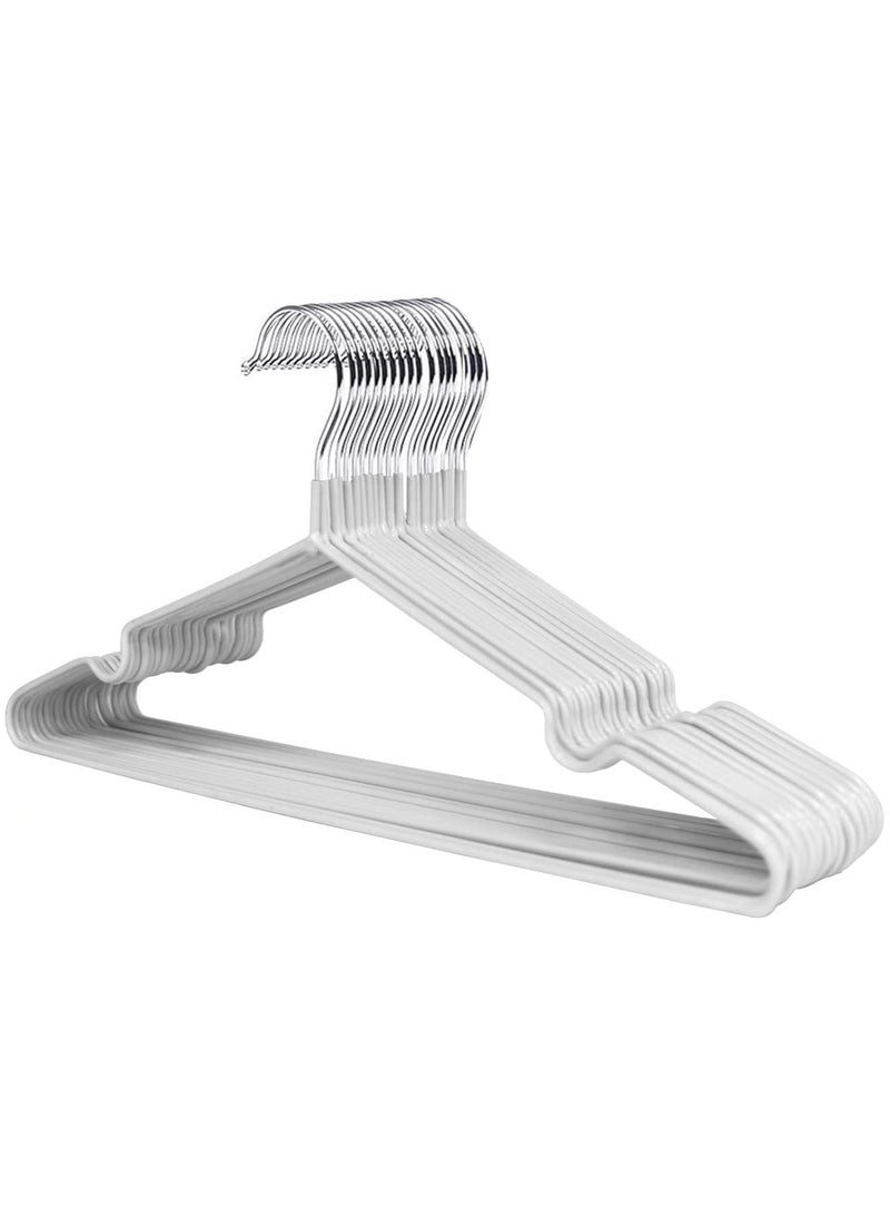 AXENTURE 100-Pack Non-Slip Metal Hangers 40 CM, Slim (100 Pack, White) - Image 2