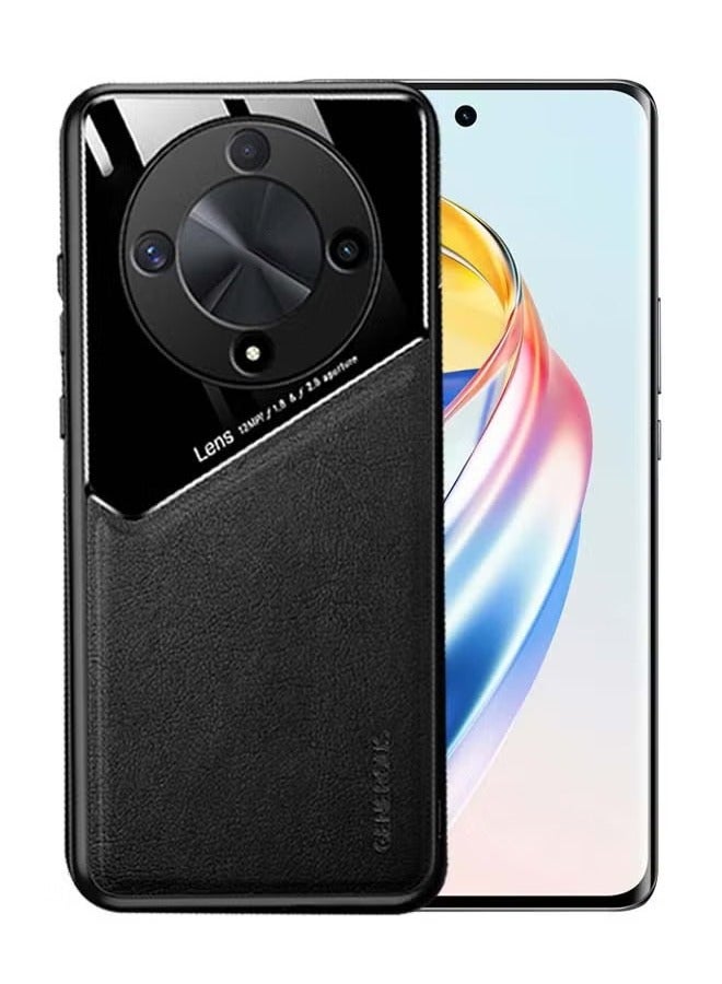 HY Protective Case Cover For Honor X9b 5G Black High end Business Back Leather Material Lens Full Package  - Image 1