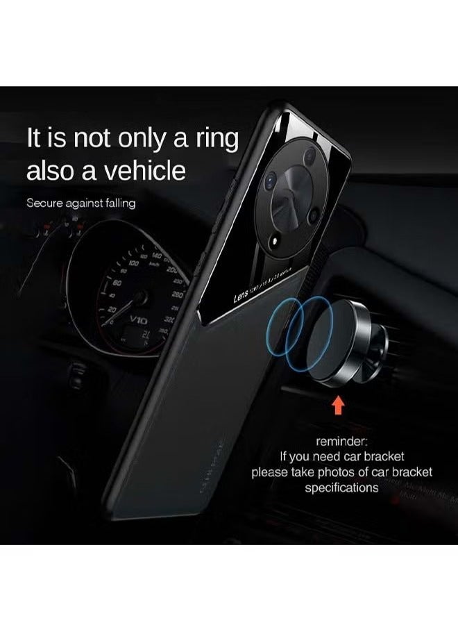 HY Protective Case Cover For Honor X9b 5G Black High end Business Back Leather Material Lens Full Package  - Image 3
