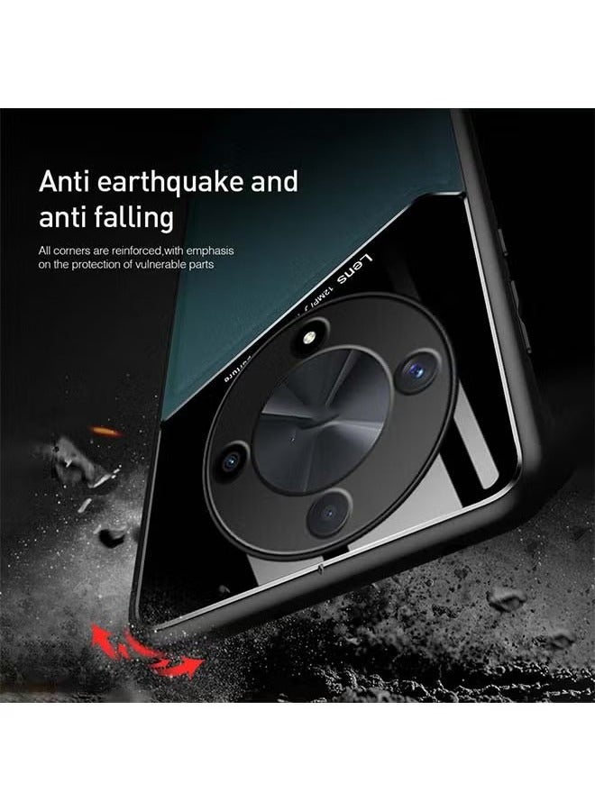 HY Protective Case Cover For Honor X9b 5G Black High end Business Back Leather Material Lens Full Package  - Image 4