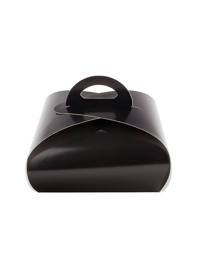 Restaurantware صناديق كعك إنجينيرو 9.1 بوصة مع مقابض، 100 صندوق غداء مزود بمقبض - بطانة مقاومة للدهون، للحلويات أو الوجبات، صناديق ورقية سوداء، سهلة الحمل، قابلة لإعادة التدوير - Image 4