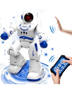 Interactive Smart Robot Toys, Remote Control Smart Gesture Sensing Educational Robot Toys, RC Gesture Remote Control Robot Programmable, Intelligent Robot Toys for Kids, for Birthday Gifts