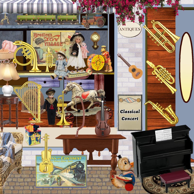 Civaner 24 Pcs Dollhouse Musical Instruments Christmas Miniature Violin Piano Trumpet Saxophone Electric Guitar Tiny Instruments Set for Xmas Party Gift Mini House Musical Room Succulent Garden - Image 3