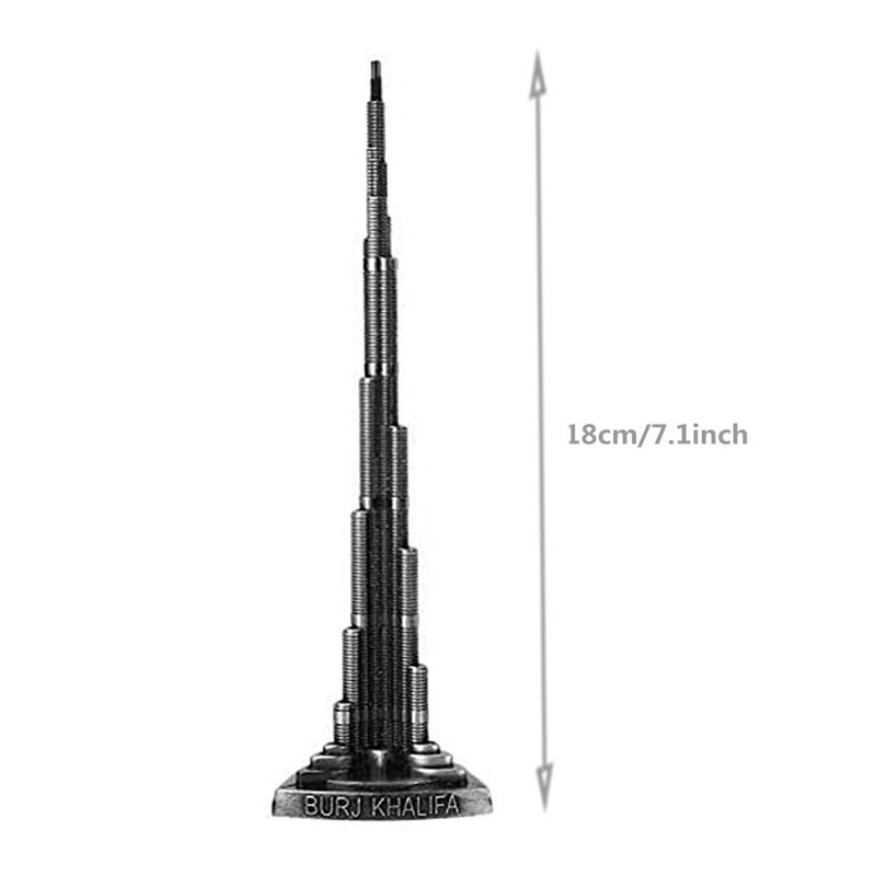 Hztyyier Souvenir Building Dubai Palm Statue Metal World Famous Landmark Building Model Home Office Decor Ornaments - Image 2